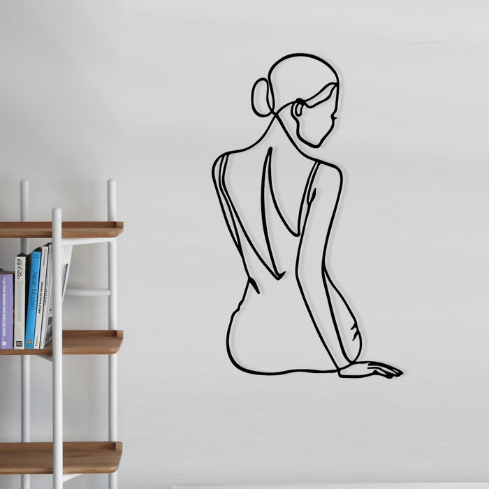 Wallity Belleza Accesorio Decorativo de Pared de Metal Negro 38 x 65 cm Wallity Belleza Accesorio Decorativo de Pared de Metal Negro 38 x 65 cm